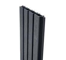 WPC-Fassadenpaneel GRAU/SCHWARZ, 219x2900 mm, Wellenstruktur, half co-extrusion (0,63 m²)