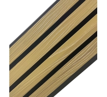 WPC facade panel, 219x2900 mm, dual color, LIGHT OAK & BLACK (0.63 m²)