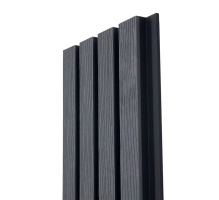 WPC-Fassadenpaneel GRAU/SCHWARZ, 219x2900 mm, Wellenstruktur, half co-extrusion (0,63 m²)