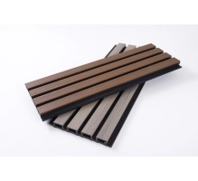 WPC facade panel DARK TEAK/BLACK, 219x2900 mm, ripple texture, half co-extrusion (0.63 m²)