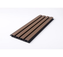 WPC facade panel DARK TEAK/BLACK, 219x2900 mm, ripple texture, half co-extrusion (0.63 m²)