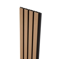 WPC facade panel MAPLE/BLACK, 219x2900 mm, ripple texture, half co-extrusion (0.63 m²)