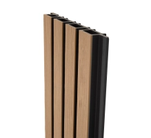 WPC facade panel MAPLE/BLACK, 219x2900 mm, ripple texture, half co-extrusion (0.63 m²)