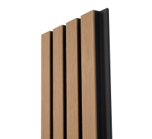 WPC facade panel MAPLE/BLACK, 219x2900 mm, ripple texture, half co-extrusion (0.63 m²)