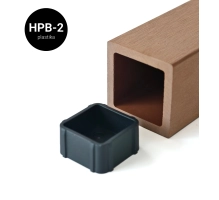 Hard plastic mounting brackets for WPC wooden brise-soleil slats (2 pcs)