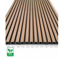 WPC fasadni panel TWIX SLIM, SVJETLI HRAST s crnim fugama, 6 tankih letvica (0,64 m²)