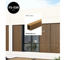 WPC leseni brisolej FS-03A, brušena tekstura, SVETLI HRAST, 50x50x2900 mm