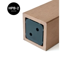 Hard plastic mounting brackets for WPC wooden brise-soleil slats (2 pcs)