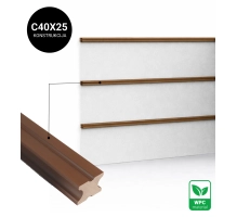 Profile for WPC facade construction, 40x25 mm, length 2900 mm