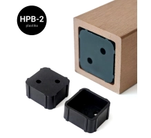 Hard plastic mounting brackets for WPC wooden brise-soleil slats (2 pcs)