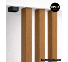 Hard plastic mounting brackets for WPC wooden brise-soleil slats (2 pcs)