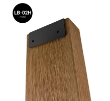 Metal fixing profile for WPC batten LT-04A, L shape, BLACK