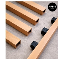 Hard plastic mounting brackets for WPC wooden brise-soleil slats (2 pcs)