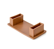 End cap for wooden brise-soleil slats, 100x53 mm, BROWN, plastic
