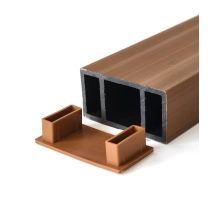 End cap for wooden brise-soleil slats, 100x53 mm, BROWN, plastic