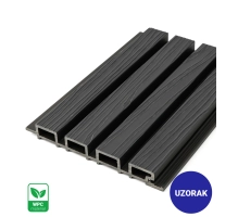 [SAMPLE] Outdoor facade panel, WPC, 219x2900 mm, BLACK, wood grain texture