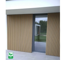 WPC fasadni panel, 219x2900 mm, dvije boje, SVJETLI HRAST & CRNA (0,63 m²)