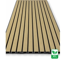 WPC facade panel, 219x2900 mm, dual color, LIGHT OAK & BLACK (0.63 m²)