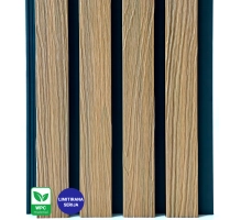 WPC facade panel TEAK/BLACK, GRAIN texture 2K26, 219x2900 mm, dual color (0.63 m²)