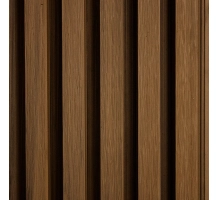 WPC Fassadenpaneel TEAK TWIX MINI, 5 Lamellen, 217x2900 mm, gebürstete Oberfläche