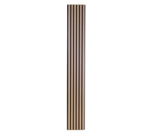 WPC facade panel, 223x26x2900 mm, LIGHT OAK with black joints, 6 grids (0.64 m²)