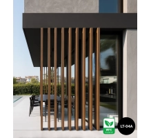 WPC timber tube LT-04A, 3D grain wood, AURORA, 100x50x2900 mm
