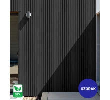 [SAMPLE] Outdoor facade panel, WPC, 219x2900 mm, BLACK, wood grain texture