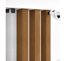 U-shaped bracket for wooden brise-soleil slats, for concealed mounting, galvanized steel, 87x37 mm