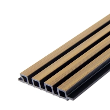 WPC facade panel, 219x2900 mm, dual color, LIGHT OAK & BLACK (0.63 m²)