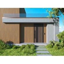 WPC facade panel, 219x2900 mm, dual color, LIGHT OAK & BLACK (0.63 m²)
