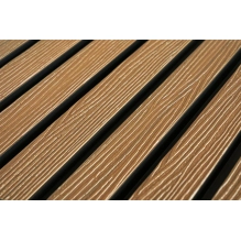 WPC fasadni panel TEAK/ČRNA, 219x2900 mm, valovita tekstura, half co-extrusion (0,63 m²)