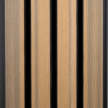 WPC fasadni panel TEAK/ČRNA, 219x2900 mm, valovita tekstura, half co-extrusion (0,63 m²)