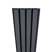 WPC facade panel GRAY/BLACK, 219x2900 mm, ripple texture, half co-extrusion (0.63 m²)