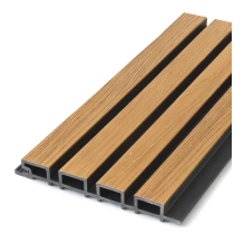 WPC facade panel, 219x2900 mm, dual color, LIGHT OAK & BLACK (0.63 m²)