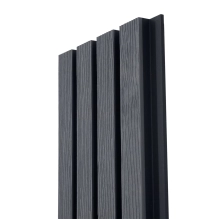 WPC facade panel GRAY/BLACK, 219x2900 mm, ripple texture, half co-extrusion (0.63 m²)