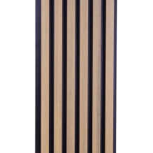 WPC facade panel, 223x26x2900 mm, LIGHT OAK with black joints, 6 grids (0.64 m²)