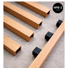 Hard plastic mounting brackets for WPC wooden brise-soleil slats (2 pcs)