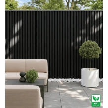 WPC facade panel BLACK TWIX MINI, 5 slats, 217x2900 mm, brushed texture