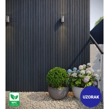 [SAMPLE] Outdoor facade panel, WPC, 219x2900 mm, BLACK, wood grain texture