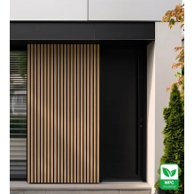 WPC facade panel, 219x2900 mm, dual color, LIGHT OAK & BLACK (0.63 m²)