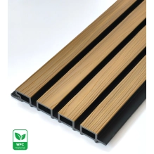 WPC facade panel, 219x2900 mm, dual color, LIGHT OAK & BLACK (0.63 m²)