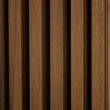 WPC facade panel TEAK TWIX MINI, 5 slats, 217x2900 mm, brushed texture