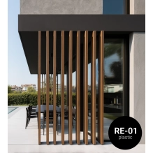 Profile for rotating horizontal WPC slats, RE-01