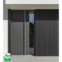 WPC facade panel BLACK TWIX MINI, 5 slats, 217x2900 mm, brushed texture