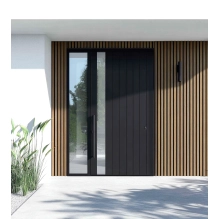 WPC facade panel TEAK/BLACK, BRUSHED texture, 219x2900 mm, dual color (0.63 m²)