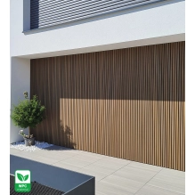 WPC facade panel TEAK/BLACK, GRAIN texture 2K26, 219x2900 mm, dual color (0.63 m²)