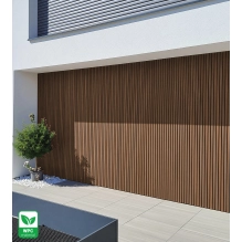 WPC facade panel DARK TEAK/BLACK, 219x2900 mm, ripple texture, half co-extrusion (0.63 m²)