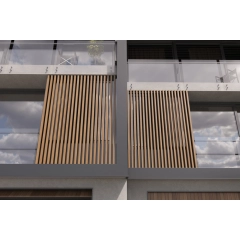 WPC drvena cijev LT-04A, 3D zrnato drvo, AURORA, 100x50x2900 mm