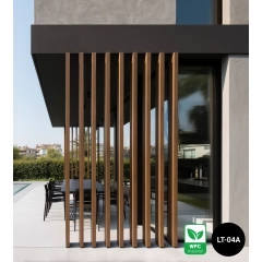 WPC timber tube LT-04A, 3D grain wood, AURORA, 100x50x2900 mm