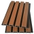 WPC facade panel TEAK/BLACK, BRUSHED texture, 219x2900 mm, dual color (0.63 m²)